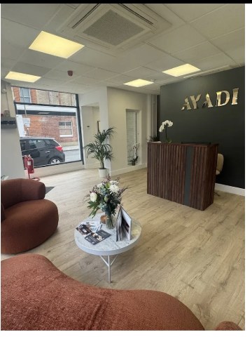 Ayadi Beauty and Laser Clinic reception in East Finchley